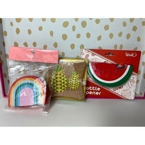 Wink Summer Bundle Watermelon Opener Pineapple Coasters Rainbow Stress Ball Set